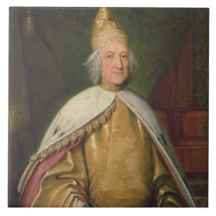 Porträt eines Doge (Öl auf Leinwand) Fliese