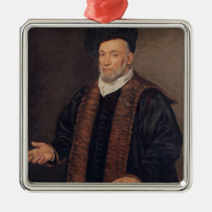 Porträt eines Doktors Ornament Aus Metall