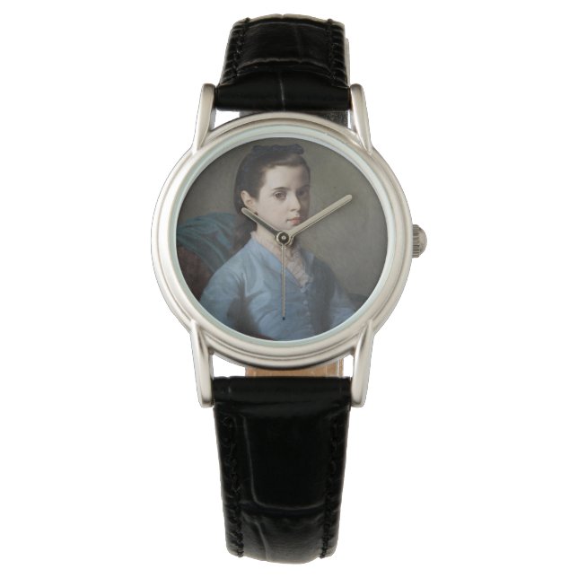 Porträt eines Eleganten Mädchens (von Leloir) Armbanduhr (Vorderseite)