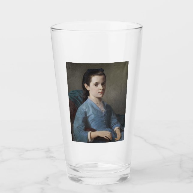 Porträt eines Eleganten Mädchens (von Leloir) Glas (Vorderseite)