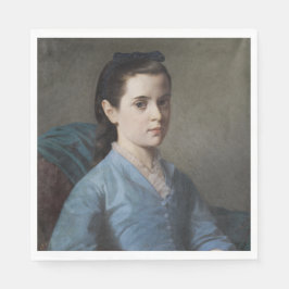 Porträt eines Eleganten Mädchens (von Leloir) Serviette