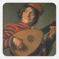 Porträt eines Jesters mit Lute (Öl auf Leinwand)