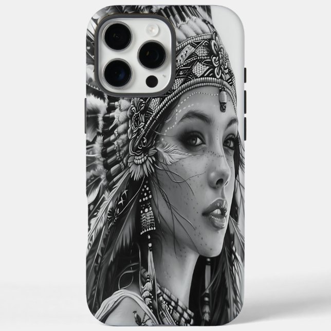 Porträt eines jungen Kriegers Case-Mate iPhone Hülle (Rückseite)