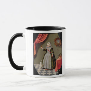 Porträt eines jungen Mädchens mit einem Vogel Tasse