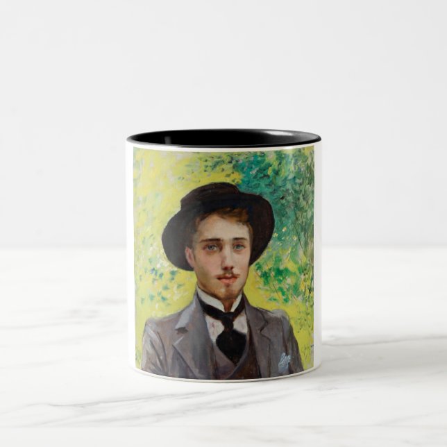 Porträt eines jungen Mannes (von Georges Rochegros Zweifarbige Tasse (Mittel)