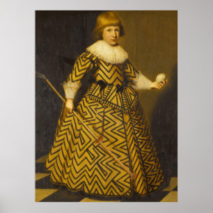 Porträt eines Jungen mit Kolf Club - Golf Print Poster