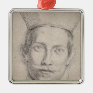 Porträt eines Kardinals 2 Ornament Aus Metall