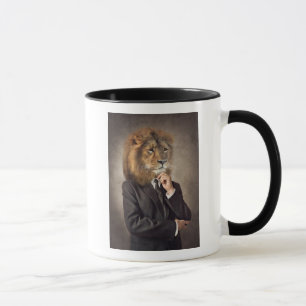 Porträt eines Löwes Tasse