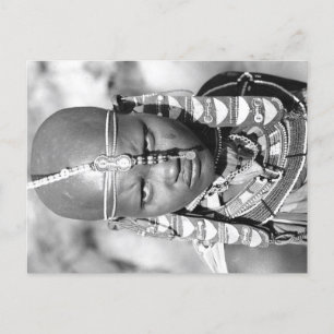 Porträt eines Maasai Postkarte