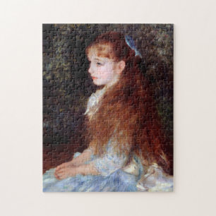 Porträt eines Mädchens mit blauem Ribbon, Renoir Puzzle