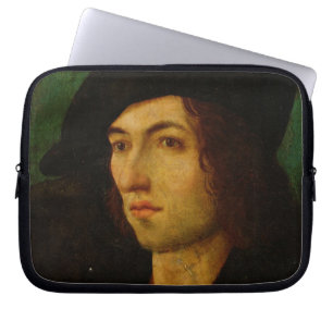 Porträt eines Mannes, 1506 (Öl auf Platte) Laptopschutzhülle