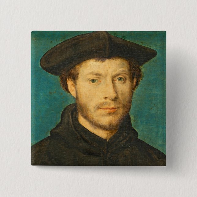 Porträt eines Mannes, C. 1536 - 40 (Öl auf Button (Vorderseite)