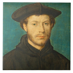 Porträt eines Mannes, C. 1536 - 40 (Öl auf Fliese