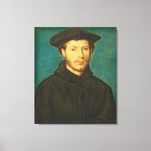 Porträt eines Mannes, C. 1536 - 40 (Öl auf Leinwanddruck