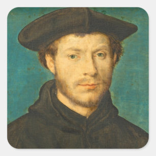 Porträt eines Mannes, C. 1536 - 40 (Öl auf Quadratischer Aufkleber