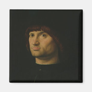 Porträt eines Mannes oder der Condottiere, 1475 Magnet