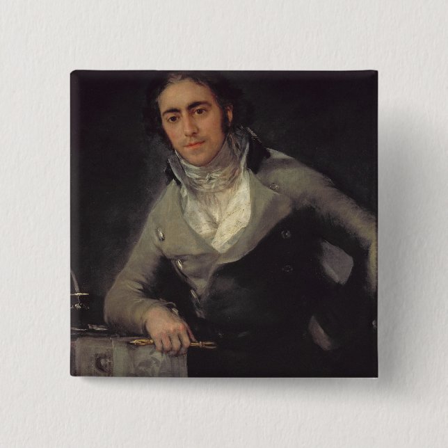 Porträt eines Mannes setzte voraus, Don Evaristo Button (Vorderseite)