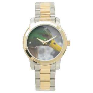 Porträt eines männlichen Stockenten Armbanduhr