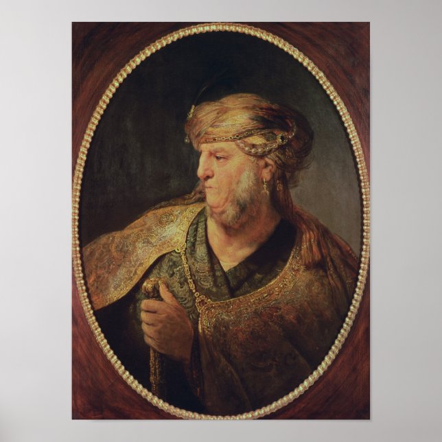 Porträt eines Menschen in orientalischer Kostüme,  Poster (Vorne)