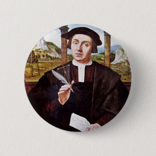 Porträt eines Notars durch Quentin Massys Button