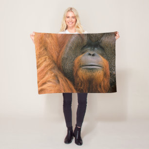 Porträt eines Orang-Utan-Männchens, Georgia, USA Fleecedecke