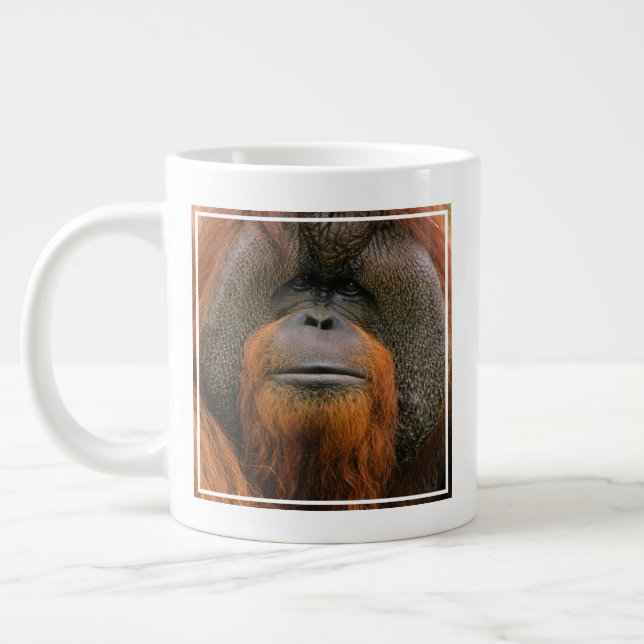 Porträt eines Orang-Utan-Männchens, Georgia, USA Jumbo-Tasse (Links)