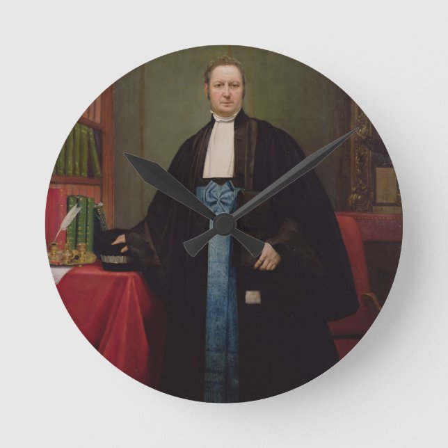 Porträt eines Rechtsanwalts in seiner Bibliothek, Runde Wanduhr (Vorderseite)