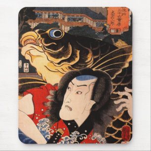 Porträt eines Schauspielers mit einem Fisch Mousepad