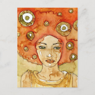 Porträt eines schönen Mädchens Postkarte