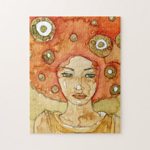 Porträt eines schönen Mädchens Puzzle