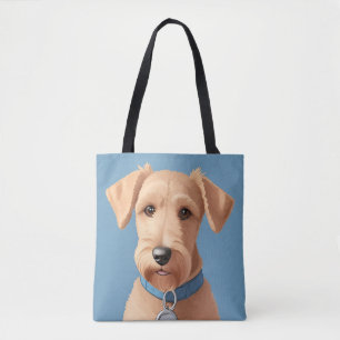 Porträt eines süßen Hundes mit blauem Halsband