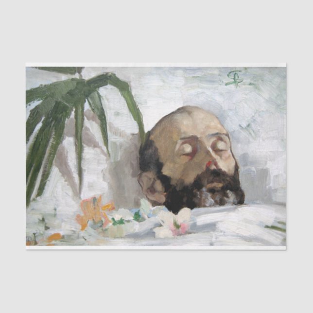 Porträt eines Toten (Sterblichkeit und Tod) (Art. Seidenpapier (Vorderseite)