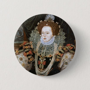 Porträt Elizabeth I Button