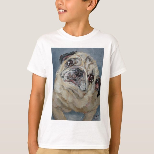 Porträt Elvis Puggy durch Nancy Medina T-Shirt (Vorderseite)
