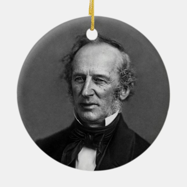 Porträt Flottenadmiral-Cornelius Vanderbilt circa Keramikornament (Hinten)