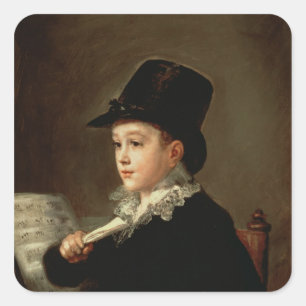 Porträt Francisco Jose de Goya y Lucientes   von  Quadratischer Aufkleber