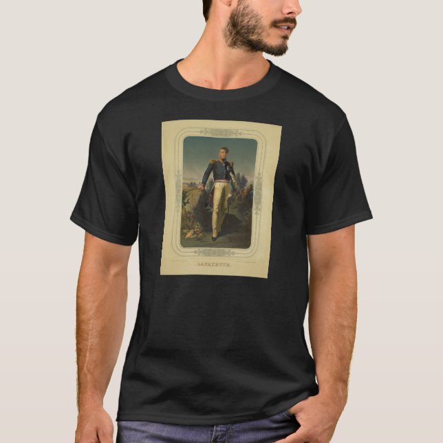 Porträt französischen Des Lafayette Generals T-Shirt (Vorderseite)