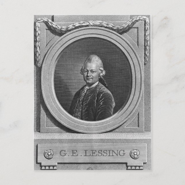 Porträt Gotthold Ephraim Lessing Postkarte (Vorderseite)