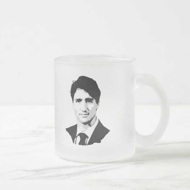 Porträt Justin Trudeau Mattglastasse (Rechts)