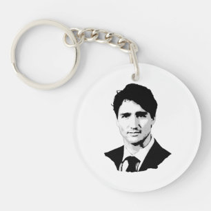 Porträt Justin Trudeau Schlüsselanhänger