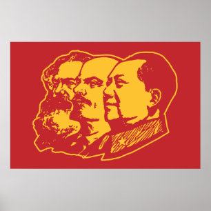 Porträt Marx Lenin Mao Poster