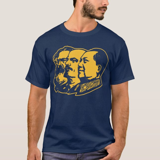 Porträt Marx Lenin Mao T-Shirt (Vorderseite)