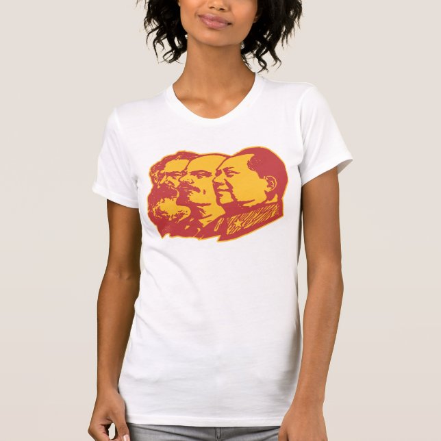 Porträt Marx Lenin Mao T-Shirt (Vorderseite)