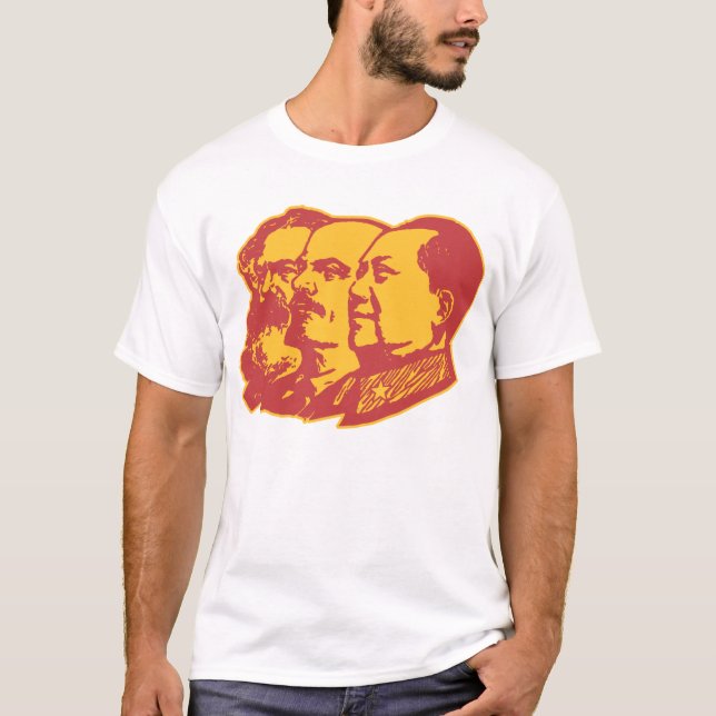 Porträt Marx Lenin Mao T-Shirt (Vorderseite)