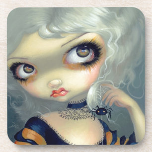 "Porträt mit ein Spiderling" Untersetzer