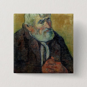 Porträt Paul Gauguins eines alten Mannes mit Button