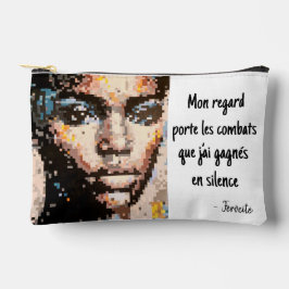 Porträt Pixel Art vibrierende Kunst Zubehörtasche