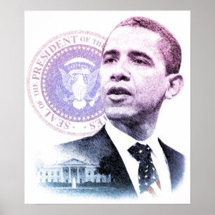 Porträt Präsidenten-Barack Obama Poster