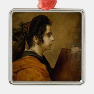 Porträt setzte voraus, Juana Pacheco als Sibyl zu Ornament Aus Metall