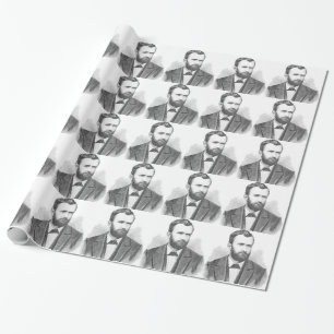 Porträt Ulysses S. Grant Illustrative Geschenkpapier